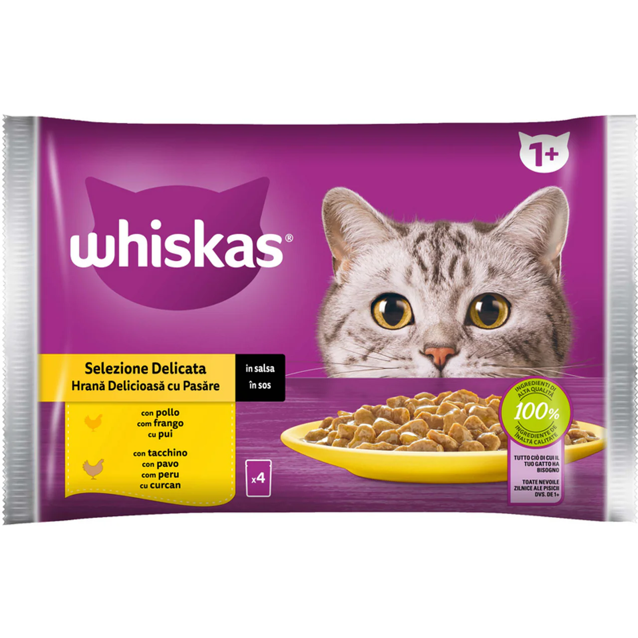 Whiskas - Core 1+ Selezione Delicata Busta 4x85gr