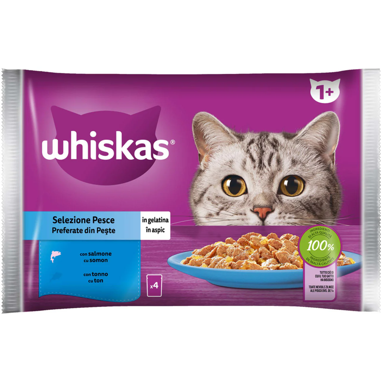 Whiskas - Core 1+ Selezione Pesce - Busta 4x85gr