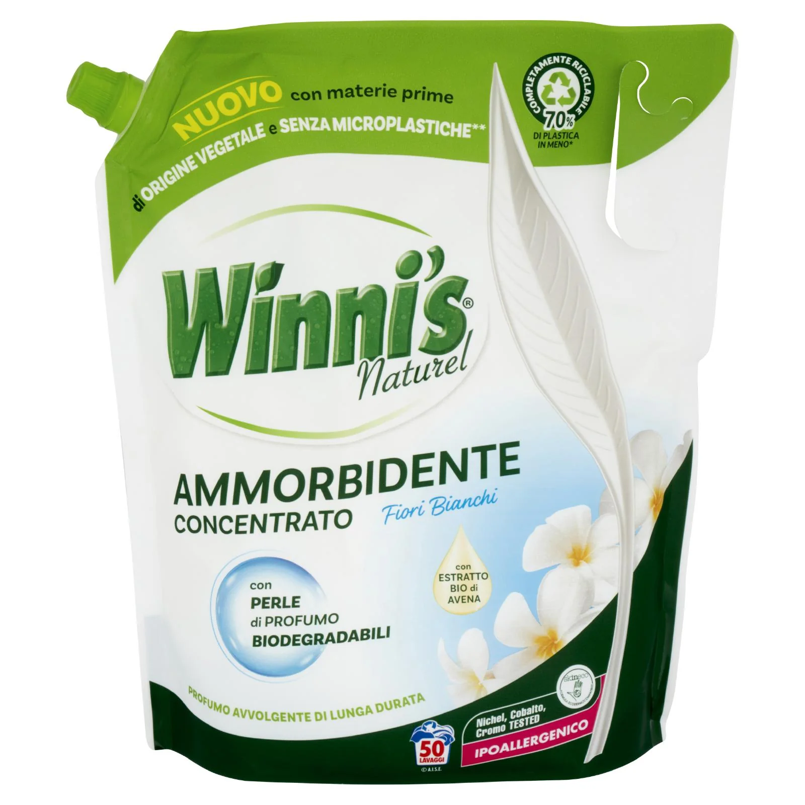 Winni's Naturel Ammorbidente Concentrato Fiori Bianchi pouch 50 Lavaggi 1,25 l - Image 2