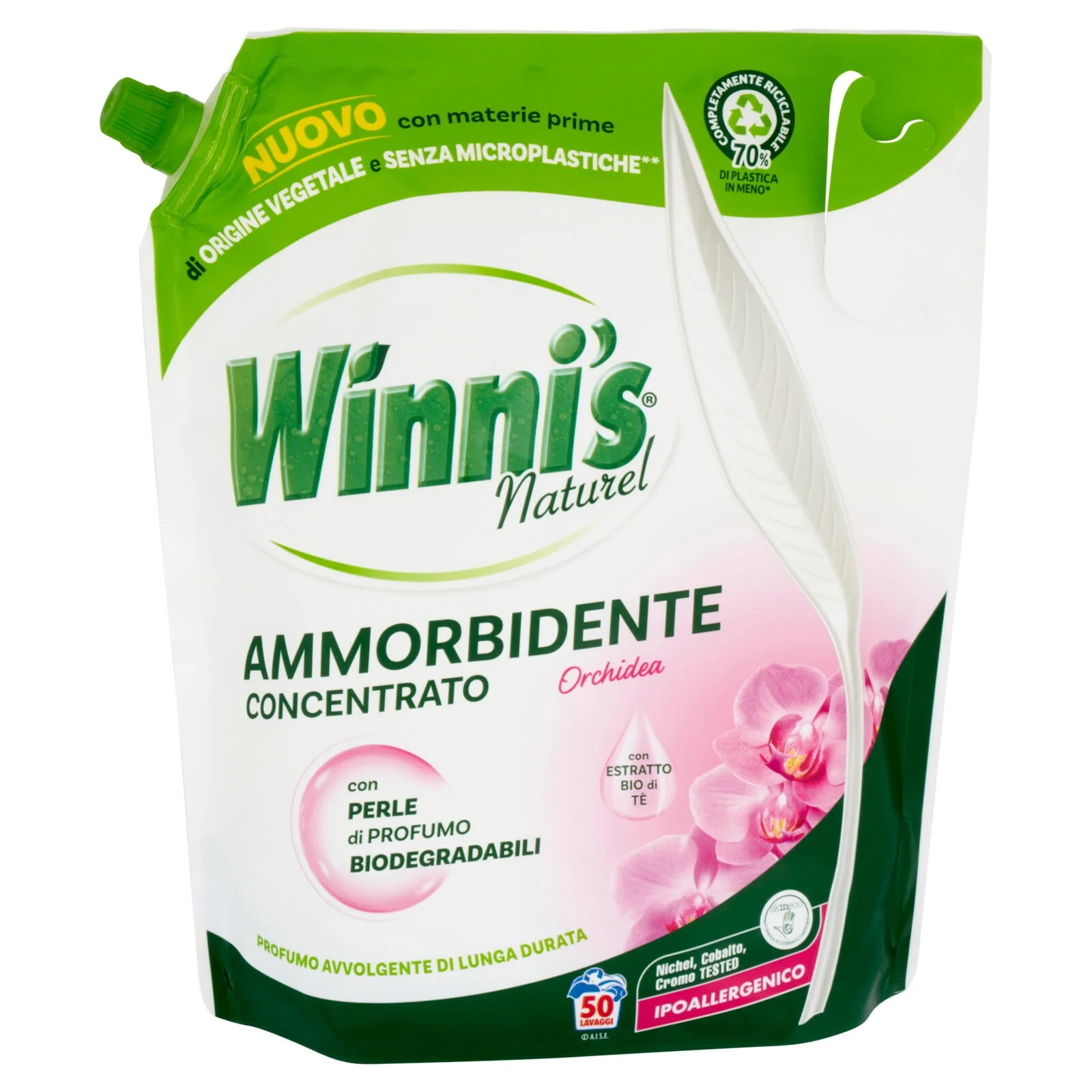 Winni's Naturel Ammorbidente Concentrato Orchidea pouch 50 Lavaggi 1,25 l - Image 2
