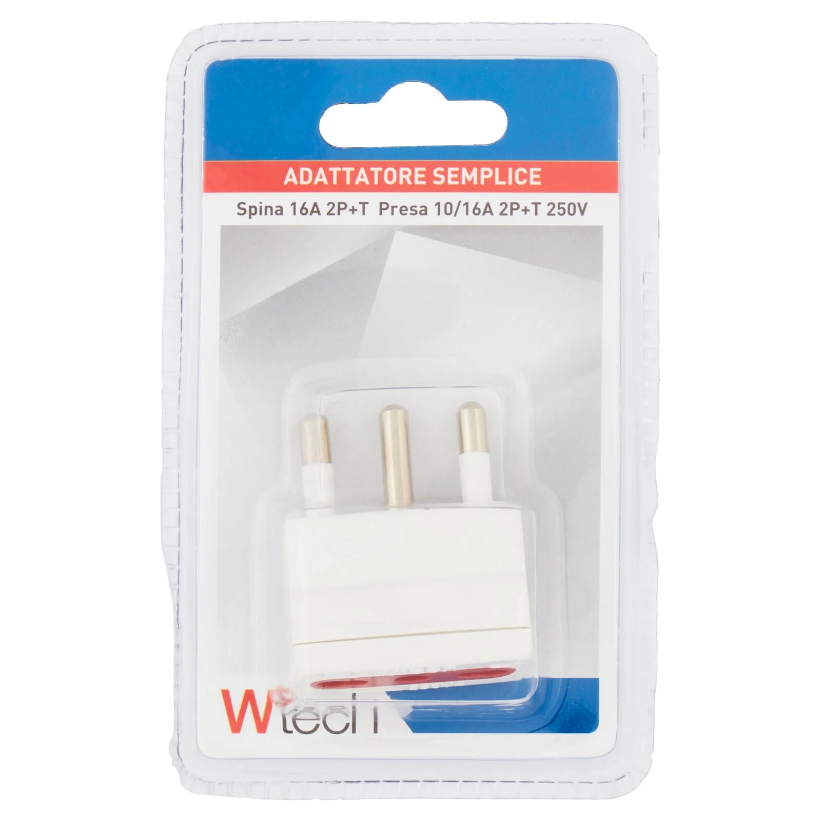Wtech Adattatore Semplice Spina 16A 2P+T Presa 10/16A 2P+T 250V - Image 2