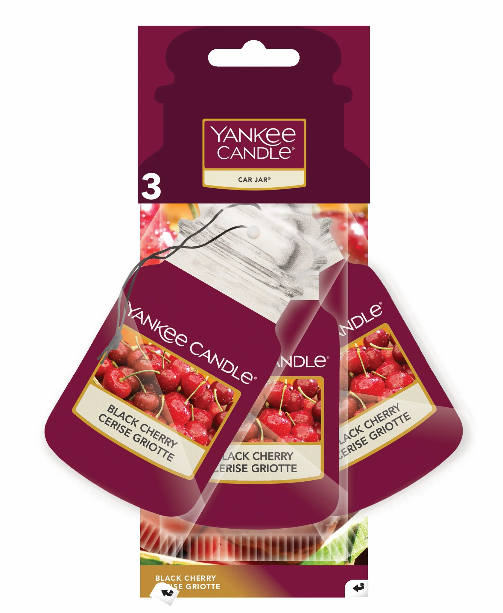 Yankee Candle - Car Jar Confezione Bonus Da 3 Black Cherry