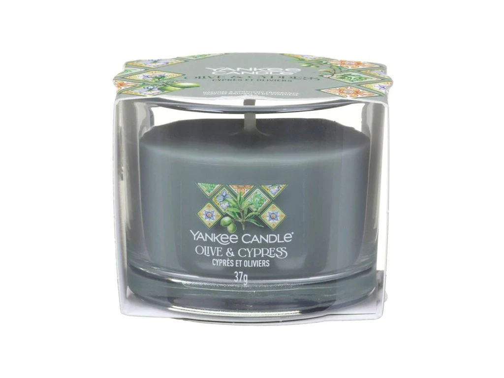 Yankee Candle - Candela votiva in vetro Olive & Cypress - Image 3