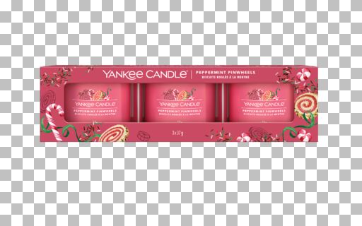 Yankee Candle - Candele votive in vetro - set da 3 - Peppermint Pinwheels