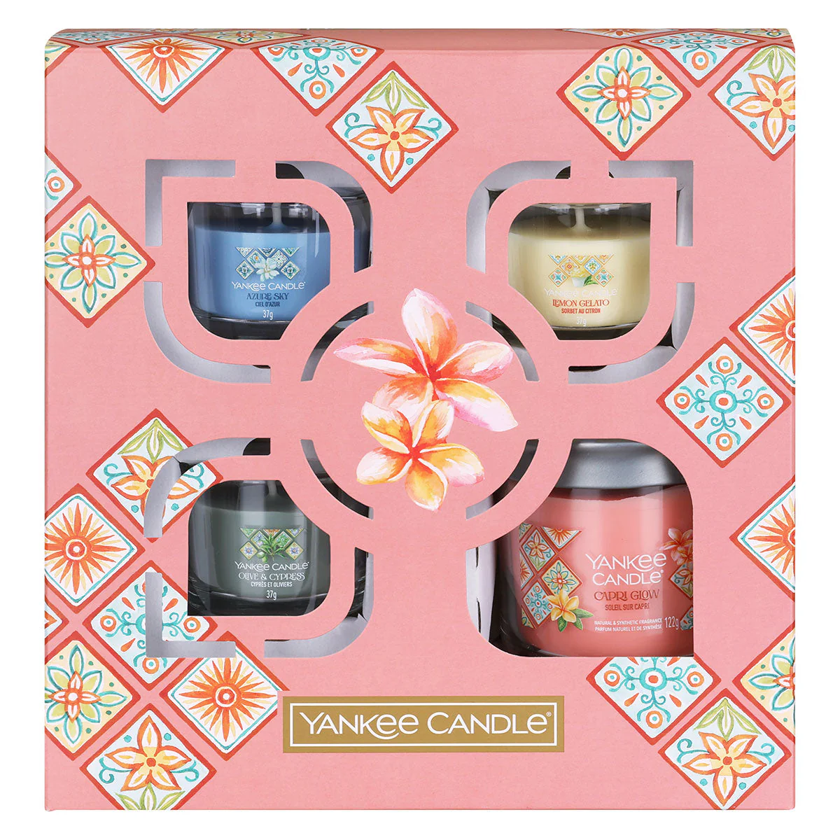 Yankee Candle - Confezione regalo 1 tumbler piccolo e 3 candele mini
