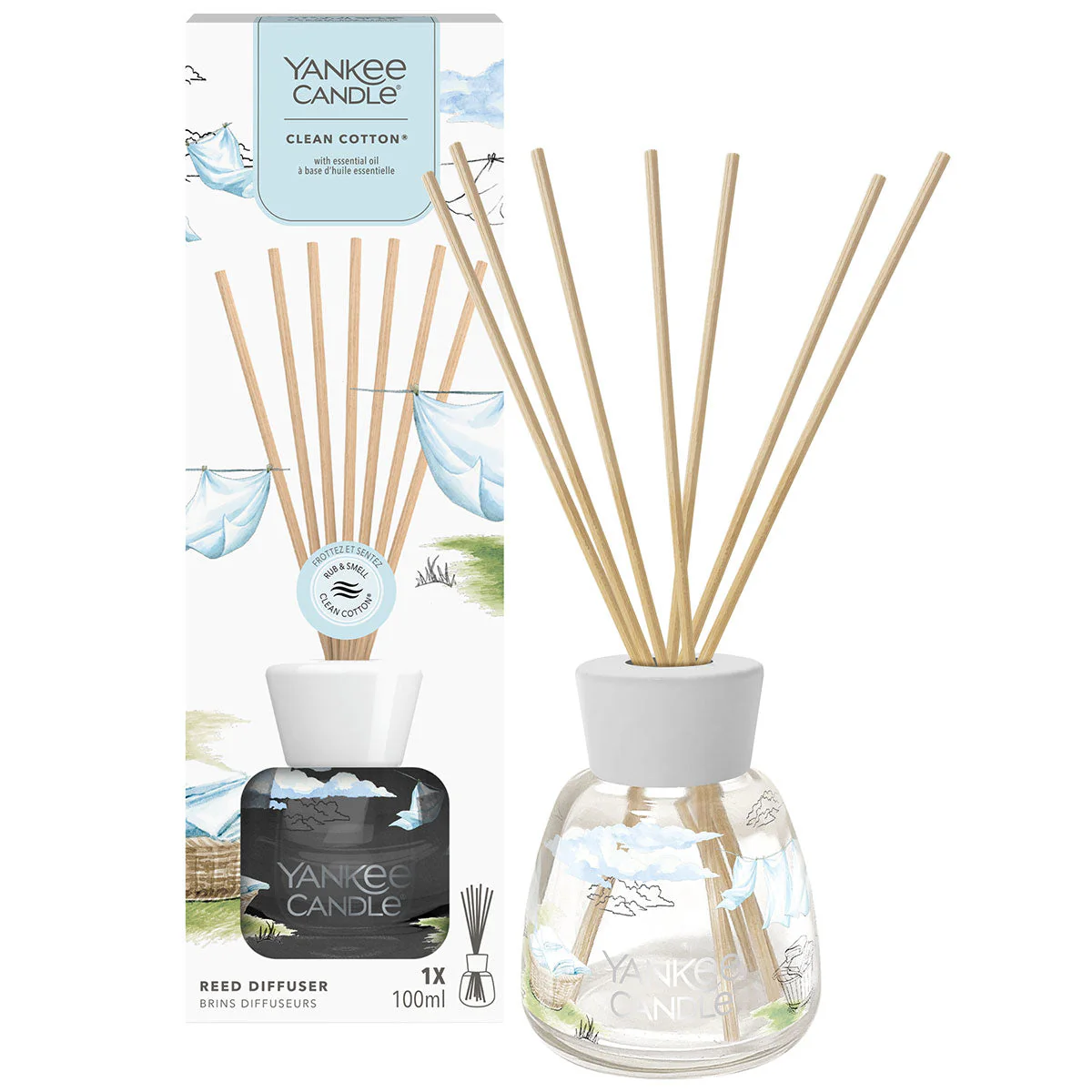 Yankee Candle - Diffusore a bastocini Clean Cotton - Image 2
