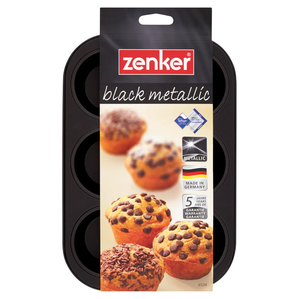 Zenker Black metallic Stampo per muffin a 6 impronte